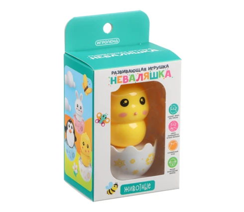 Развивающая игрушка Неваляшка ИГРОЛЕНД Животные, 8*6*11 см