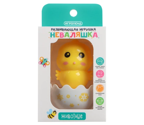 Развивающая игрушка Неваляшка ИГРОЛЕНД Животные, 8*6*11 см