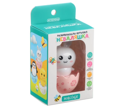 Развивающая игрушка Неваляшка ИГРОЛЕНД Животные, 8*6*11 см