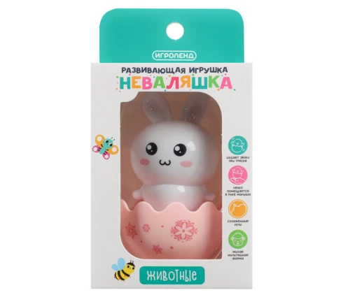 Развивающая игрушка Неваляшка ИГРОЛЕНД Животные, 8*6*11 см