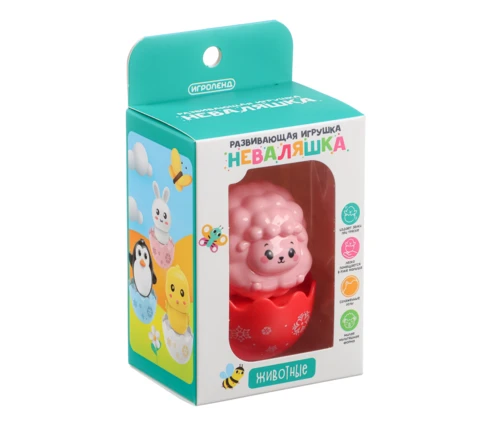Развивающая игрушка Неваляшка ИГРОЛЕНД Животные, 8*6*11 см