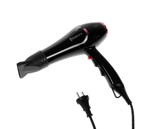 Фен Sakura SA-4047BK Professional, черный, 3 температурных режима, 2 скорости, 2000 Вт