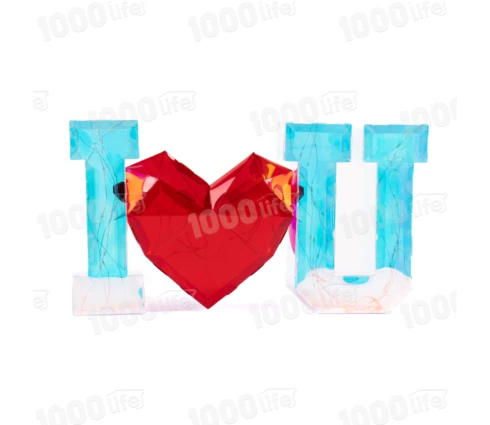 Фигура светодиодная I Love You, 37 см, USB, RGB, блок для батареек