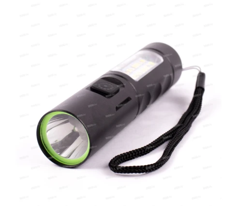 Фонарь ручной аккумуляторный, 5 Вт, 6 режимов, 12 см, 1200 mAh, Type-C