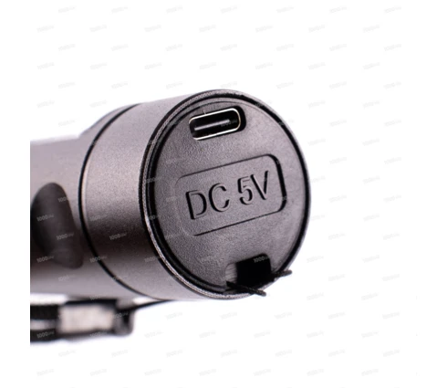 Фонарь ручной аккумуляторный, 5 Вт, 6 режимов, 12 см, 1200 mAh, Type-C