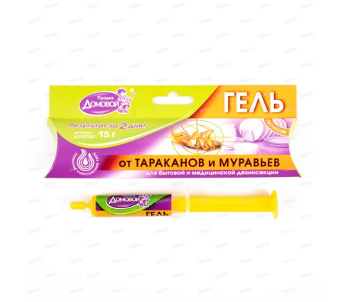 Гель от тараканов в шприце Домовой, 15 гр