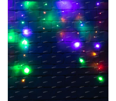 Гирлянда Бахрома, 5 м, 240 диодов, RGB, 220 В, модульная, программатор