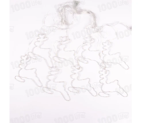 Гирлянда Бахрома Олени, 3 м, 120 диодов, RGB, 220 В, 8 нитей, программатор, модульная
