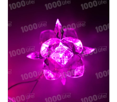 Гирлянда Цветы Большие 3D, 4 м, 20 диодов, RGB, 220 В, модульная
