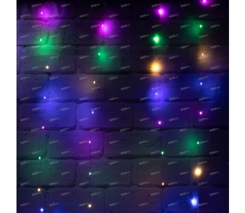 Гирлянда Дождь 300 д, 3*2м, для штор, RGB, 8 режимов, 220 Вт