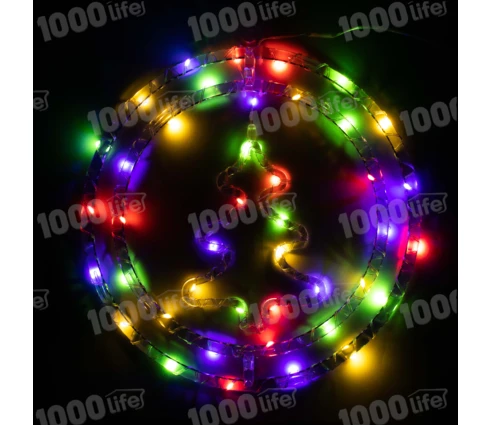 Гирлянда Круг Елка, 30 см, 40 диодов, RGB, 220 В, программатор