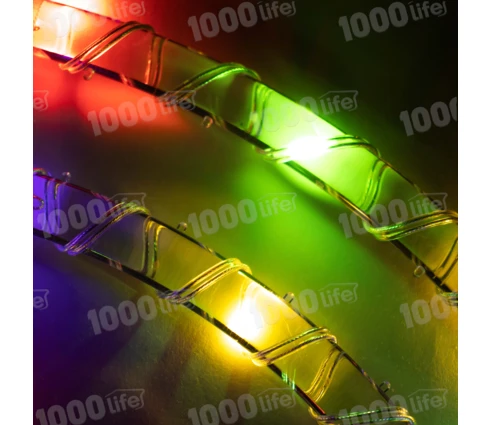 Гирлянда Круг Снежинка, 30 см, 40 диодов, RGB, 220 В, программатор