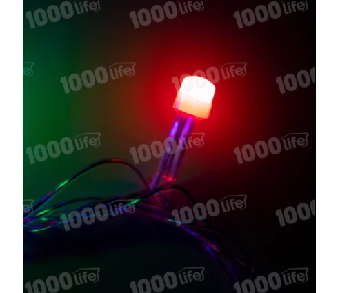 Гирлянда Нить, 6,5 м, 50 диодов, RGB, 220 В, программатор, модульная