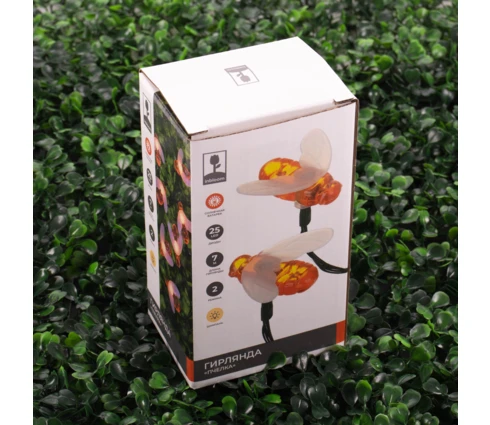 Гирлянда садовая INBLOOM Пчелка , на солнечной батарее, 25 LED, 7 м, 2 режима