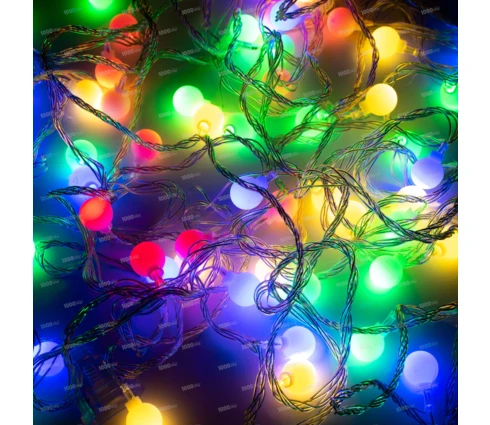 Гирлянда Шарики, 10 м, 60 диодов, RGB, 220 В, программатор