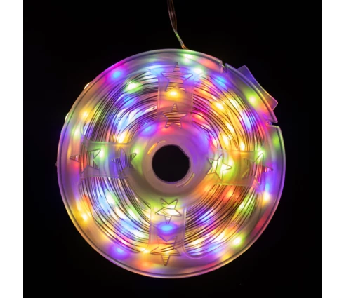 Гирлянда светодиодная Нить прозрачная 400 диодов, 50 м, RGB, белый провод