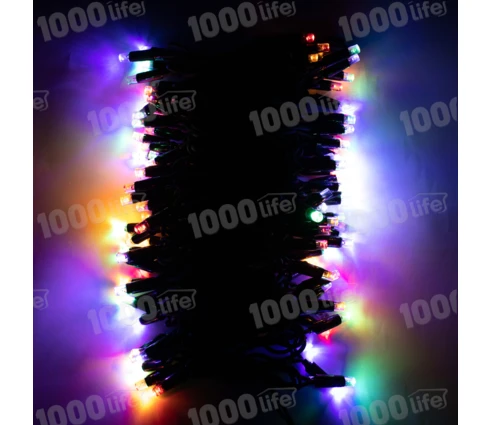 Гирлянда уличная Нить, 10 м, 100 диодов, RGB, 220 В, IP44, мерцание, модульная