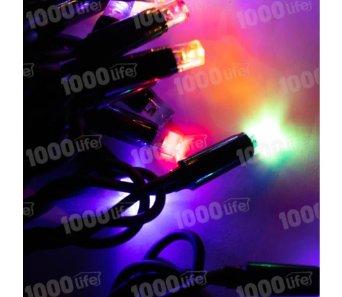 Гирлянда уличная Нить, 10 м, 100 диодов, RGB, 220 В, IP44, мерцание, модульная