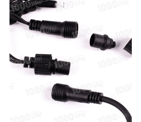 Гирлянда уличная Нить, 10 м, 100 диодов, RGB, 220 В, IP44, мерцание, модульная