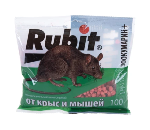 Гранулы от грызунов Рубит Зоокумарин+, сырный, 100 гр