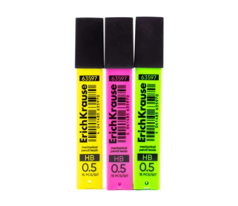 Грифель для карандаша ErichKrause Neon, 0,5 мм, 15 шт
