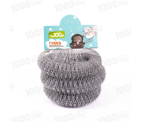 Губка металлическая ЧИ100, 25 г, 3 шт
