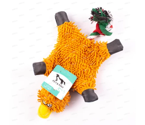 Игрушка мягкая для собак Pet&You Утконос, 30 см, шуршит