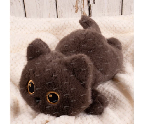 Игрушка мягкая DOURMAN Котик, 38 см, серый