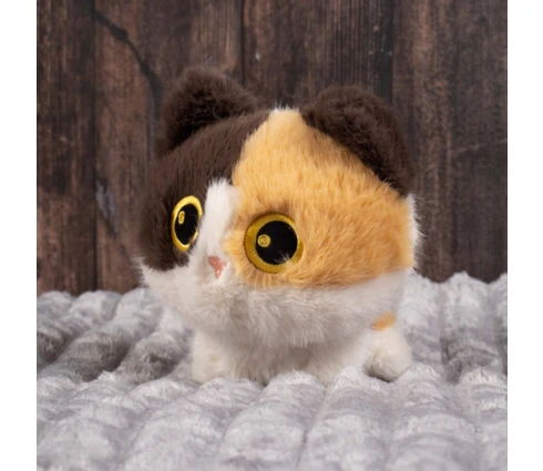 Игрушка мягкая DOURMAN Котик трехшерстный, 18 см