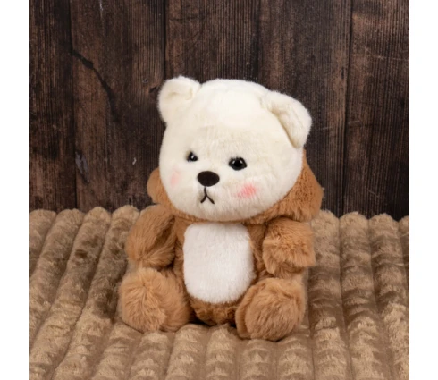 Игрушка мягкая DOURMAN Медведь с капюшоном, 23 см