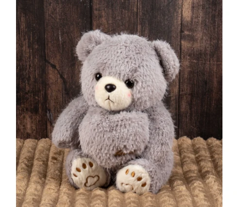 Игрушка мягкая DOURMAN Мишка серый с сердцем, 30 см