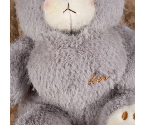 Игрушка мягкая DOURMAN Мишка серый с сердцем, 30 см