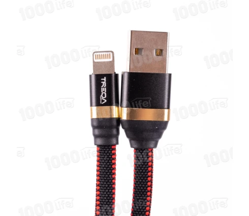 Кабель для мобильного телефона lighting 1 м 3,1A плоский