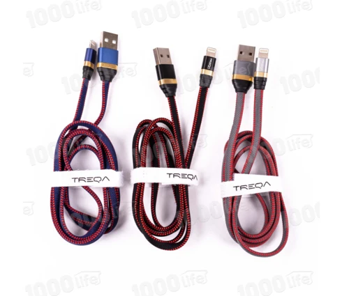 Кабель для мобильного телефона lighting 1 м 3,1A плоский