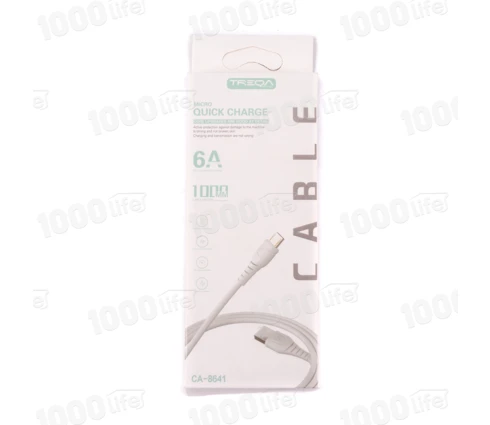 Кабель для телефона TREQA CA-8641, micro USB, 6А, 1 м