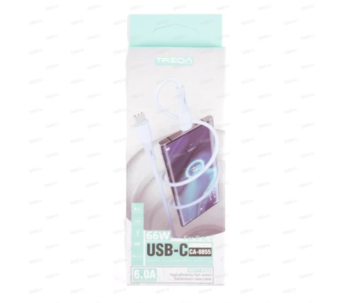 Кабель для телефона TREQA CA-8855, USB-C на USB-C, 1 м, 66 Вт
