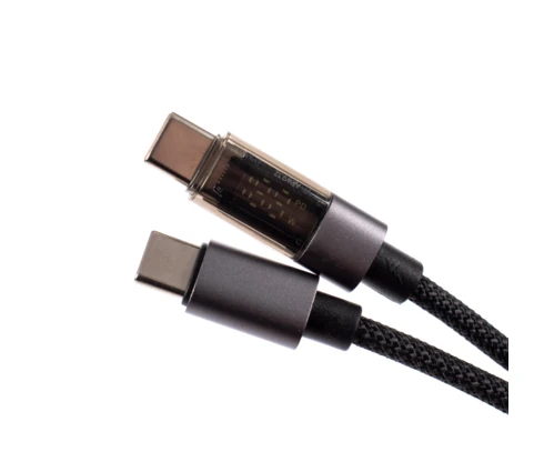 Кабель для телефона TREQA CA-8905, USB-C на USB-C, 5А, 1 м, 100 Вт, индикатор