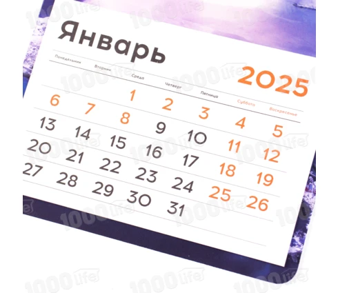 Календарь BG Лучший вид, отрывной на магните, 130*180 мм, склейка, 2025 год
