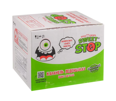 Карамель леденцовая Sweet Stop, с жевательной конфетой внутри, 17,5 г