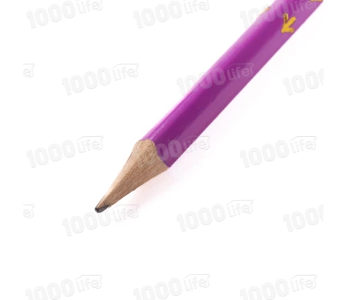 Карандаш чернографитный Star Color, дерево, круглый, с ластиком