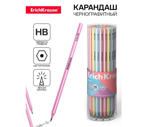 Карандаш ч/г ErichKrause Blend шестигранный корпус, пластик, заточен