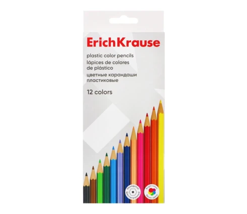 Карандаши цветные ErichKrause, шестигранный корпус, 12 цветов