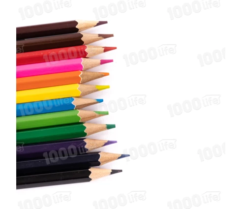 Карандаши цветные Star Color, 12 цветов, дерево, шестигранные