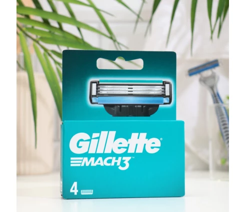 Кассеты сменные Gillette MACH3 для бритья, 4 шт