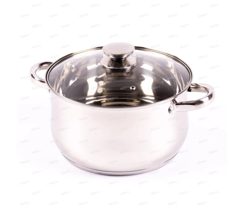 Кастрюля из нержавеющей стали Cook Mister KV4008, 5,8 л, 24 см, индукция, крышка