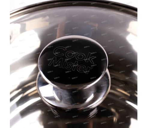 Кастрюля из нержавеющей стали Cook Mister KV4008, 5,8 л, 24 см, индукция, крышка
