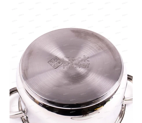 Кастрюля из нержавеющей стали Cook Mister KV4008, 5,8 л, 24 см, индукция, крышка