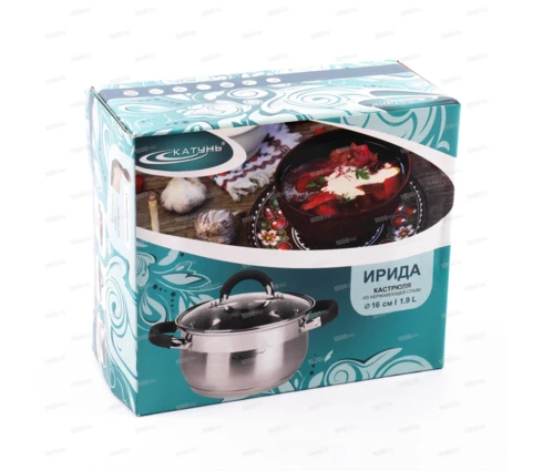 Кастрюля КАТУНЬ ИРИДА, 1,9 л, 16 см, индукция
