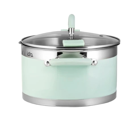 Кастрюля lara MINT LR02-543, 4,4 л, 22*12 см, нержавеющая сталь, индукция