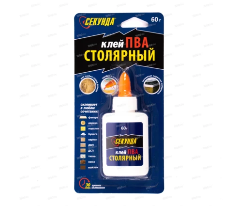 Клей столярный Секунда, 60 гр, блистер, 403-073